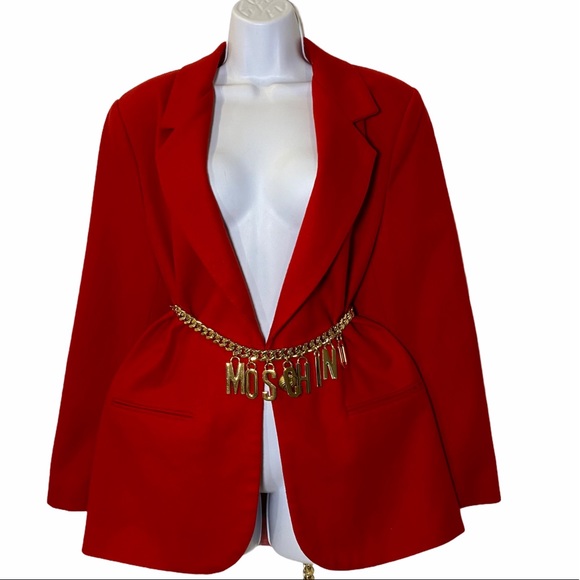 Vintage Red Stylish Blazer Size US 12 - Picture 1 of 12